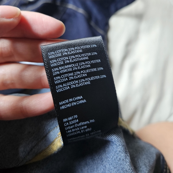 URBAN OUTFITTERS Jenny Denim Bustier Mini Dress Dark Denim Small NWT UO - Picture 14 of 15